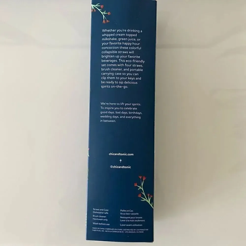 Chic and Tonic Silicone Straws